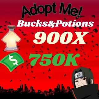 BUCKS AND AGE UP POTIONS  -ADOPT ME