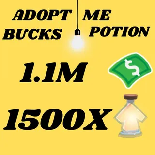 BUCKS AND AGE UP POTIONS  -ADOPT ME
