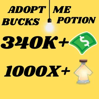 BUCKS AND AGE UP POTIONS  -ADOPT ME