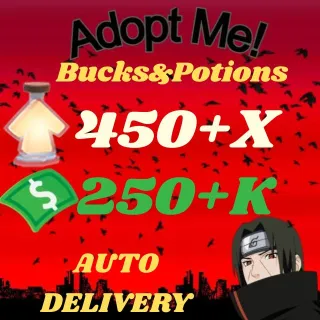 BUCKS AND AGE UP POTIONS  -ADOPT ME