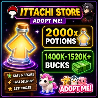 BUCKS AND AGE UP POTIONS  -ADOPT ME 