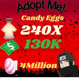 candy eggs and BUCKS AND AGE UP POTIONS  -ADOPT ME