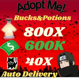 BUCKS AND AGE UP POTIONS  -ADOPT ME