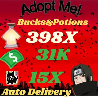 BUCKS AND AGE UP POTIONS  -ADOPT ME