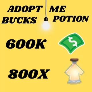 BUCKS AND AGE UP POTIONS  -ADOPT ME