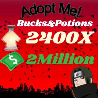 BUCKS AND AGE UP POTIONS  -ADOPT ME