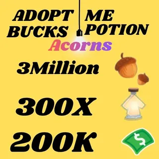 Acorns And Bucks And Age UP potions-Adopt me