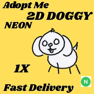 2D DOGGY 1X NEON-Adopt me