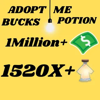 BUCKS AND AGE UP POTIONS  -ADOPT ME