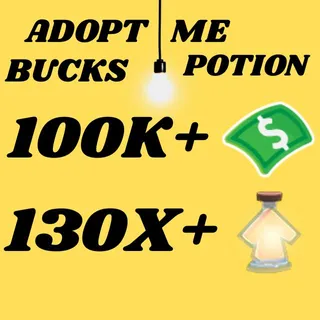 BUCKS AND AGE UP POTIONS  -ADOPT ME