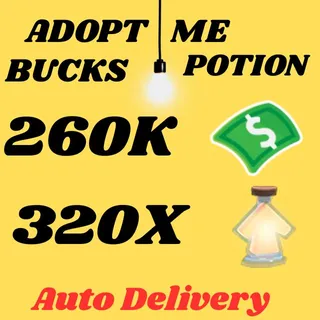 BUCKS AND AGE UP POTIONS  -ADOPT ME