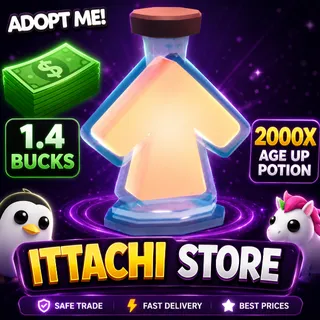 BUCKS AND AGE UP POTIONS(all in one account)   -ADOPT ME 
