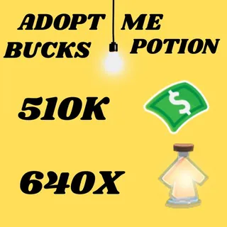 BUCKS AND AGE UP POTIONS  -ADOPT ME