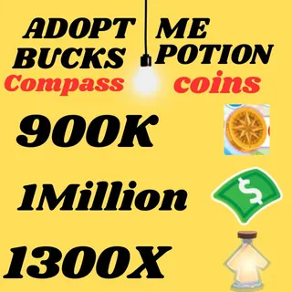 compass coins and BUCKS AND AGE UP POTIONS  -ADOPT ME