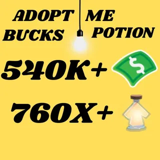 BUCKS AND AGE UP POTIONS  -ADOPT ME