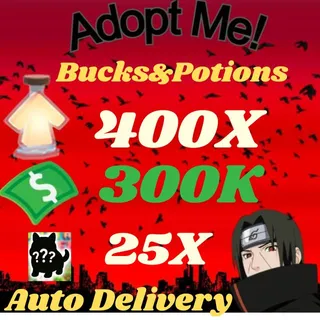 BUCKS AND AGE UP POTIONS  -ADOPT ME