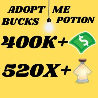 BUCKS AND AGE UP POTIONS  -ADOPT ME