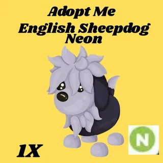 english sheepdog neon 1x - Adopt Me
