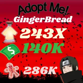 BUCKS AND AGE UP POTIONS GingerBread -ADOPT ME