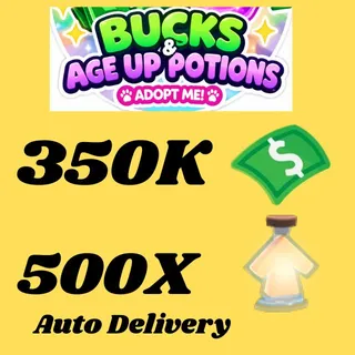 BUCKS AND AGE UP POTIONS  -ADOPT ME 