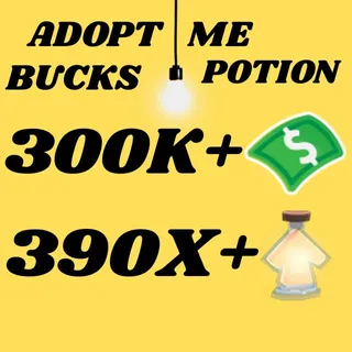 BUCKS AND AGE UP POTIONS  -ADOPT ME