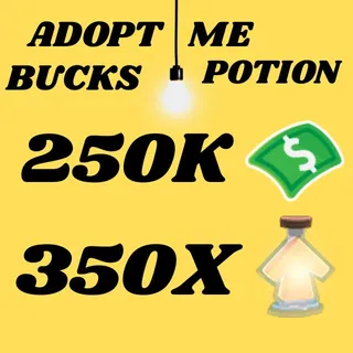BUCKS AND AGE UP POTIONS  -ADOPT ME