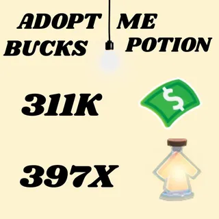 BUCKS AND AGE UP POTIONS  -ADOPT ME