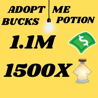 BUCKS AND AGE UP POTIONS  -ADOPT ME