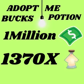 BUCKS AND AGE UP POTIONS  -ADOPT ME