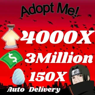 BUCKS AND AGE UP POTIONS 150x crystal egg  -ADOPT ME 