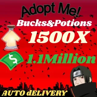 BUCKS AND AGE UP POTIONS  -ADOPT ME