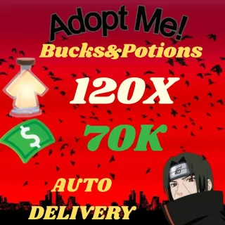 BUCKS AND AGE UP POTIONS  -ADOPT ME