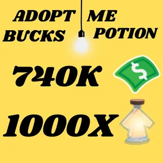 BUCKS AND AGE UP POTIONS  -ADOPT ME