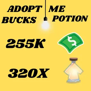 BUCKS AND AGE UP POTIONS  -ADOPT ME