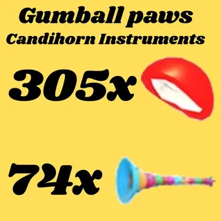 gumball paws 305x and candihorn instruments 74x- Adopt me