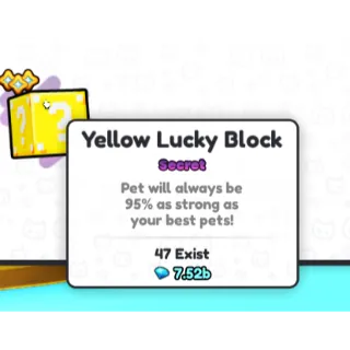 Yellow lucky block secret ps99