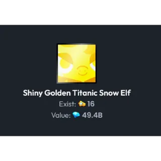 Shiny Golden Titanic Snow Elf ps99