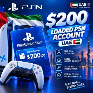 200$ Loaded PSN Account (UAE)