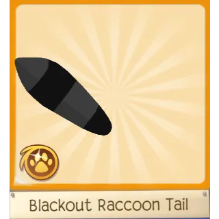 Animal Jam Play Wild - Blackout Raccoon Tail