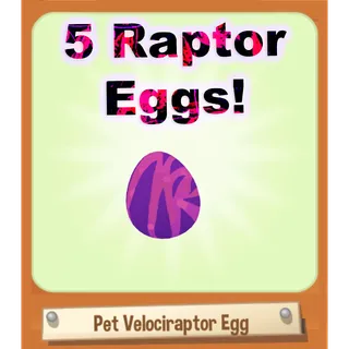 Animal Jam Play Wild - 5 Velociraptor Eggs