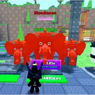 🌟 366.8qd/s BLOODMOON LOS STRAWBERRY ELEPHANT CELESTIAL ||  SURVIVE LAVA FOR BRAINROTS SLFB🌟