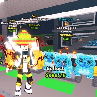 Los Puggies Diamond 195 m/s | Steal A Brainrot | Sab