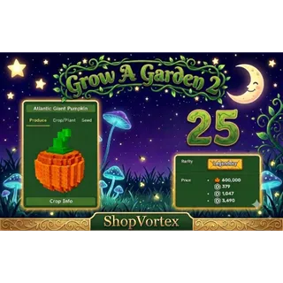 🌟 25 ATLANTIC GIANT PUMPKIN (VIA MAIL) ( FALL HARVEST ) | GAG 2 | SHOPVORTEX ONLY!! 🌟   
