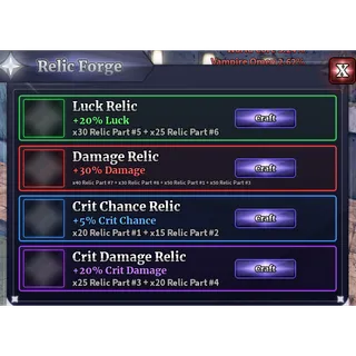 🌟 COMPLETE RELIC SET || SAILOR PIECE 🌟