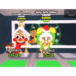 2x BRAINROT LA GINGER 440m/s & Jolly Jolly Sahur