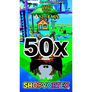 50x DRACULINI MEOWLINI ANY MUT  GOOD FOR RESELLER ESCAPE TSUNAMI FOR BRAINROTS ETFB (CHEAPEST IN THE MARKET)