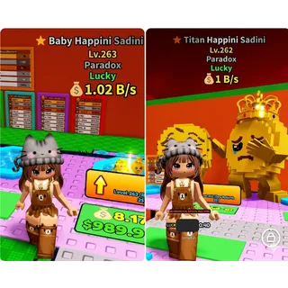 2x LUCKY HAPPINI SADINI TITAN & BABY || SHOPVORTEX|| ETFB