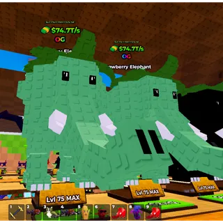 2X 74.7T/S ENCHANTED STRAWBERRY ELEPHANT MAXED LVL  | KALB
