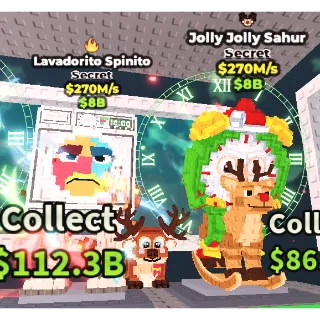 2x Brainrots  Lavadorito 270m/s and Rare Jolly Jolly 270m/s