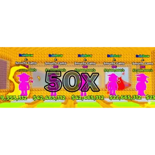 x50 Rainbow Smurfo Gatto -- BREAK A LUCKY BLOCK --